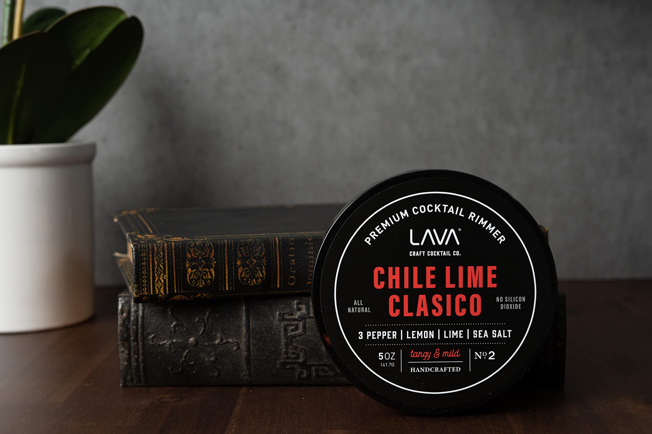LAVA Premium Chile Lime Clásico Cocktail Rimmer 5oz, All Natural Bloody Mary Rimmer, Michelada Rimmer, Margarita Rimmer Salt, No Silicon Dioxide, with Screw-On Lid
