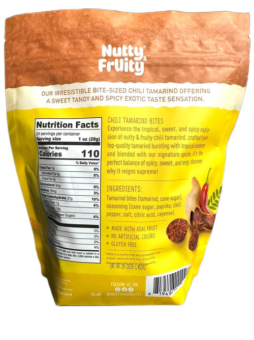 (2 Pack) Nutty and Fruity Chili Tamarind Bites 24oz each, Total 48oz