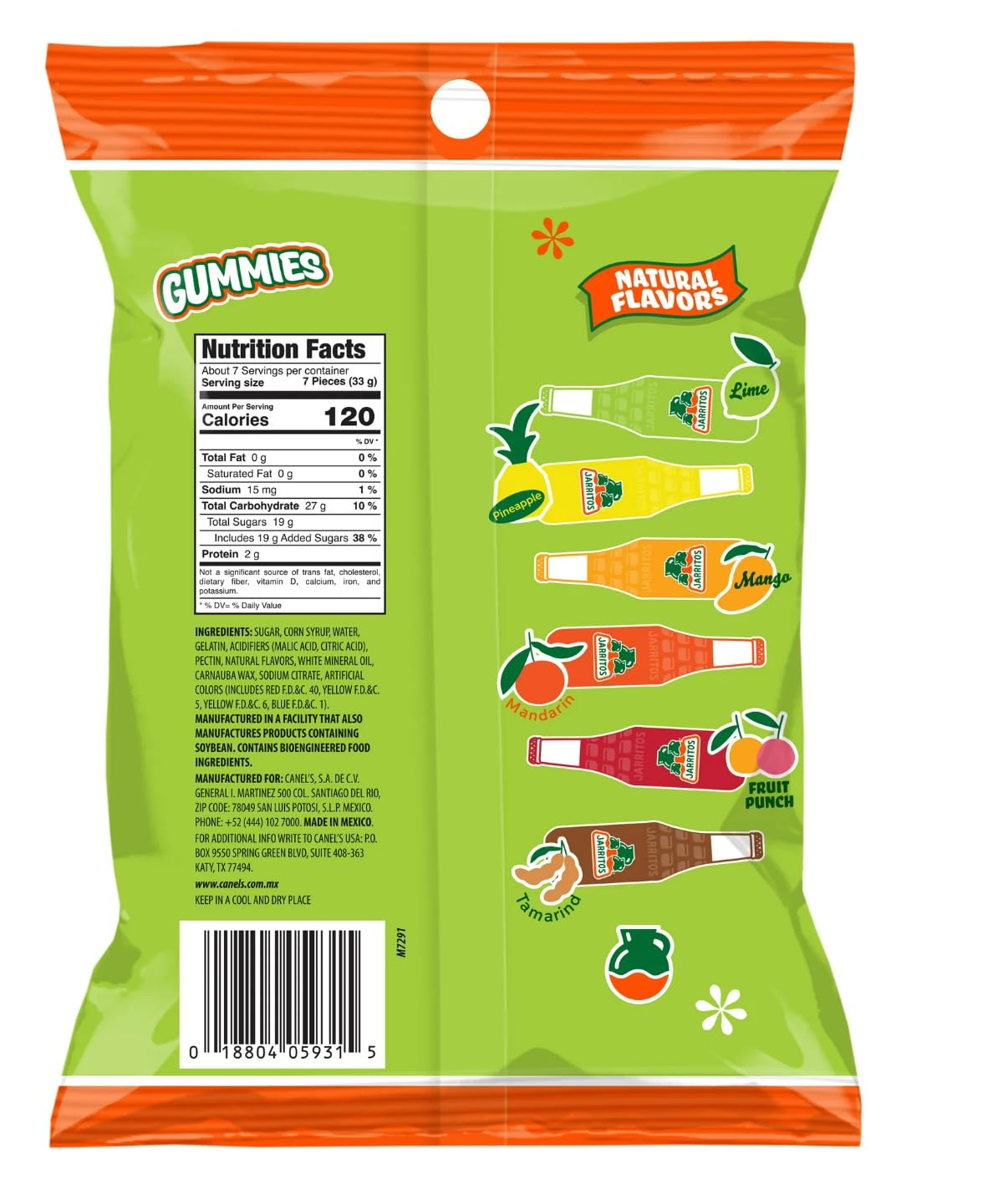 Jarritos Gummies (6 pack) Original and Sour | Mexican Candies | Natural Flavors | 6 Flavors |
