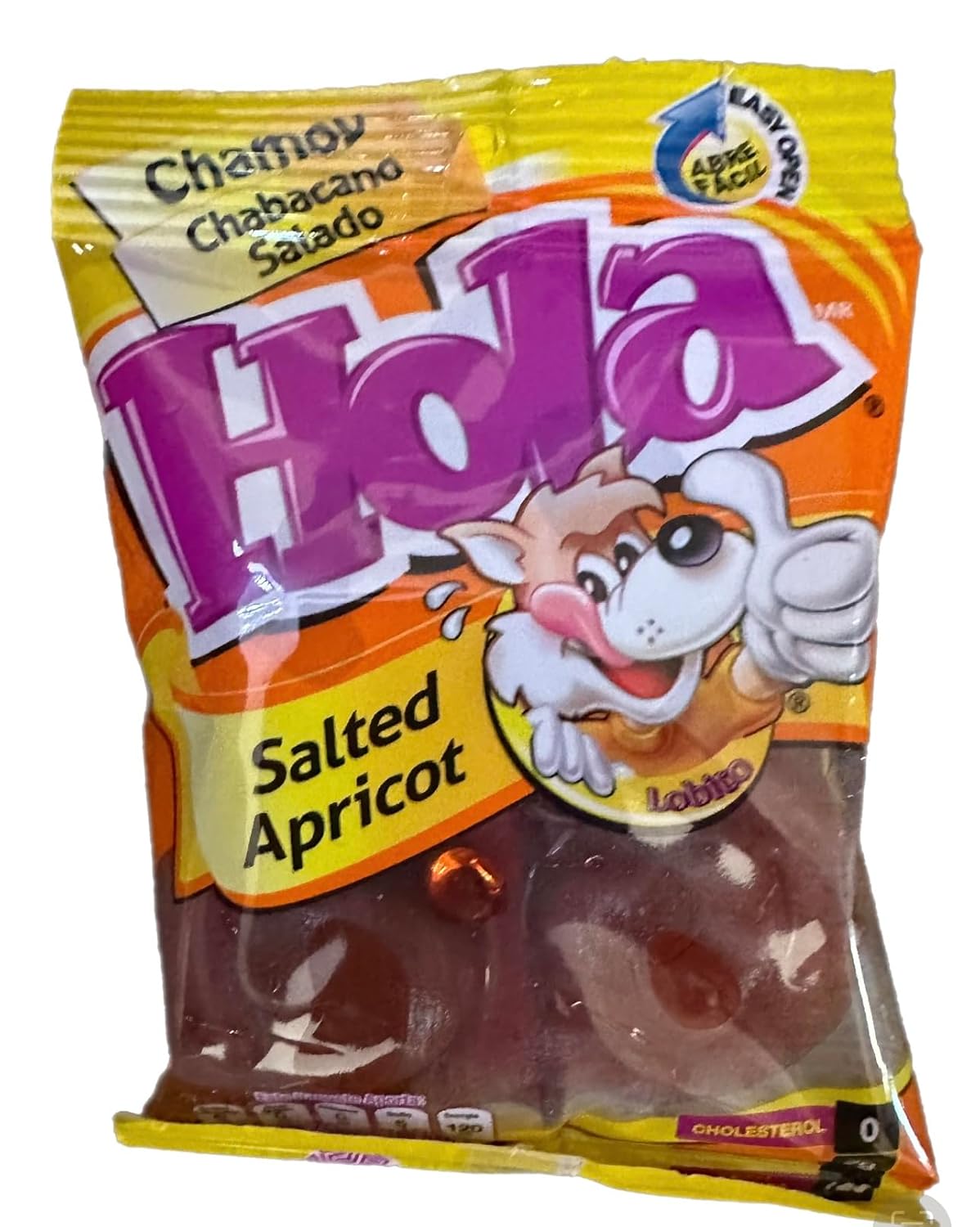 Hola Lobito Chamoy Rojo Salted Apricots 3.5oz Pack of 4