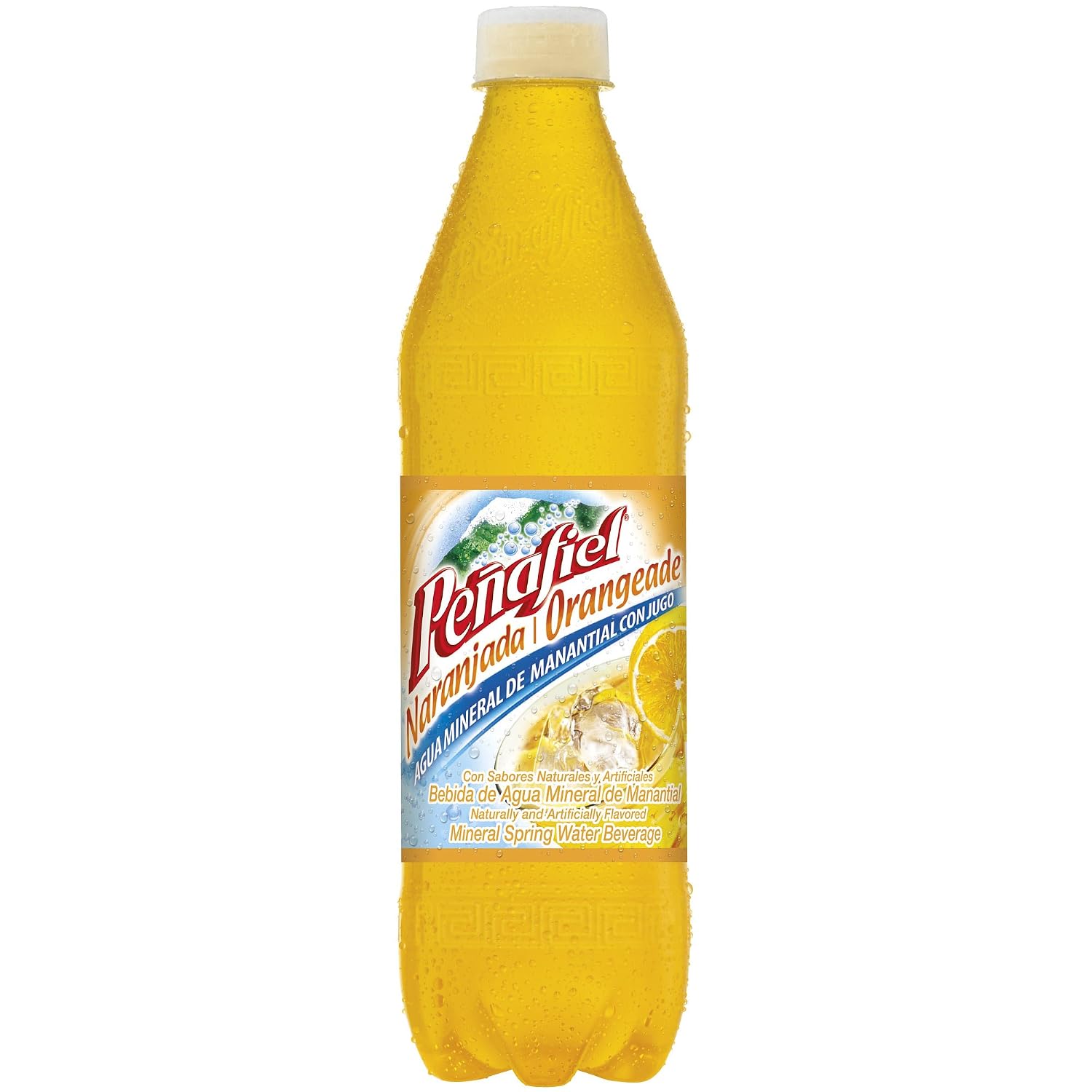 Peñafiel Naranjada Mineral Spring Water, 20.3 Fluid Ounce Bottle (Pack of 12)