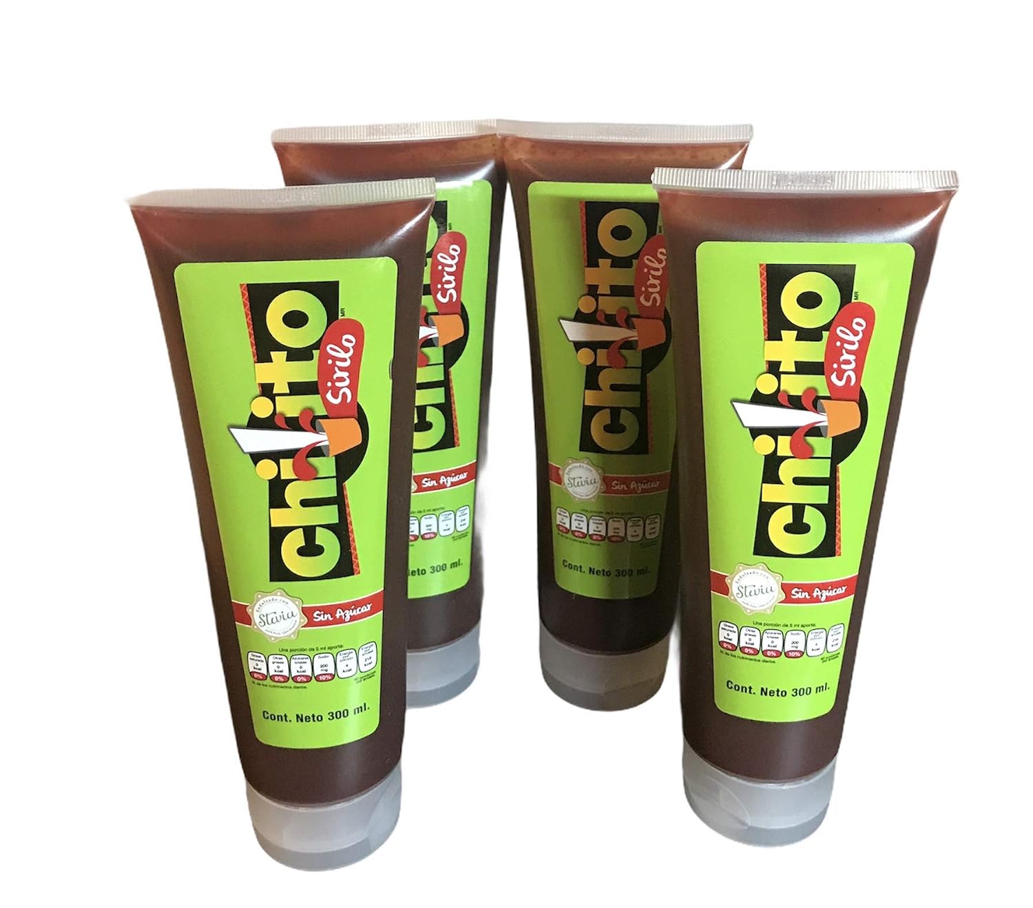 Chamoy Chilito Sirilo with Stevia (4 pack) KETO friendly. LOW CARB, Sugar free, Delicious