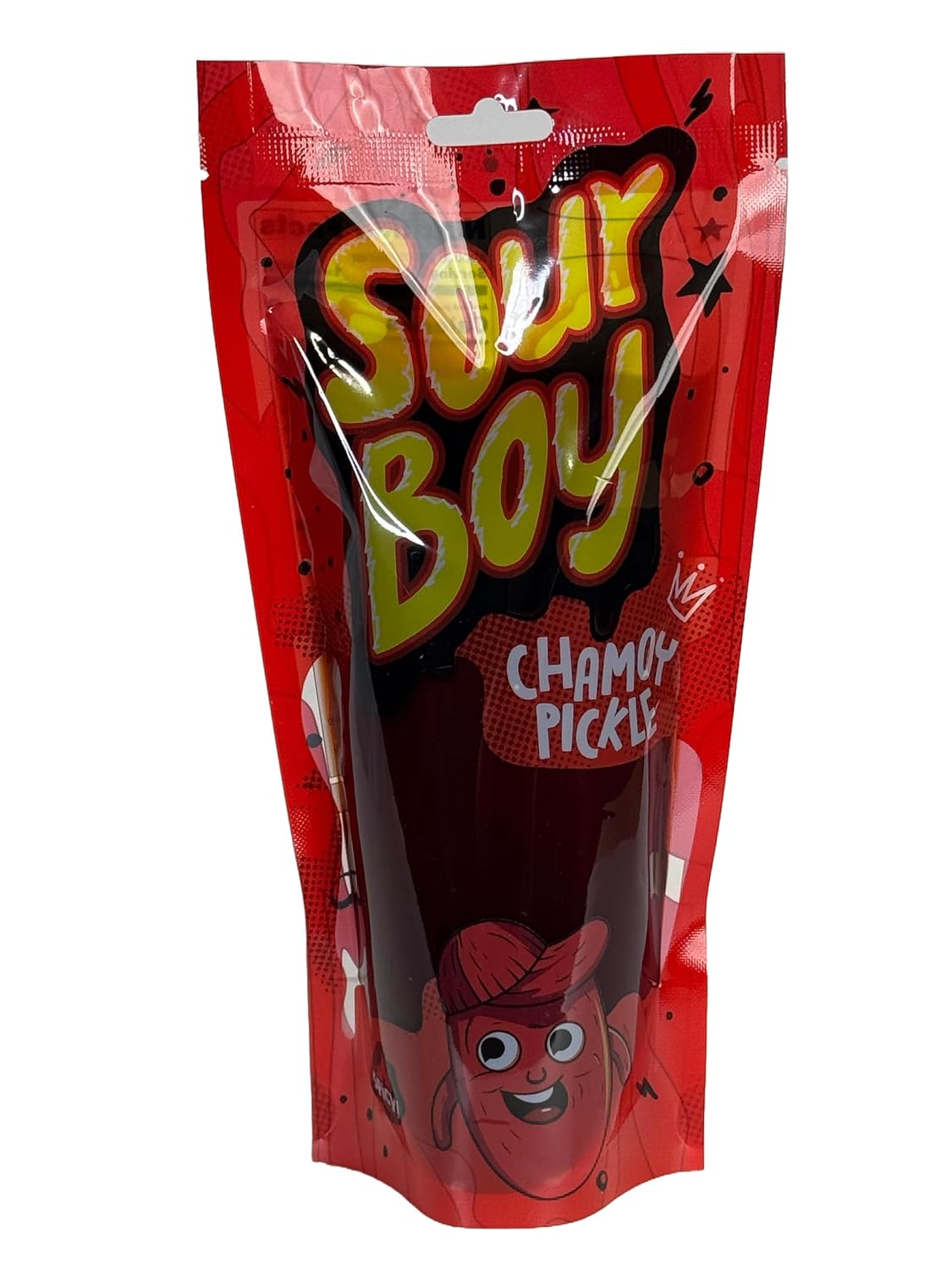 SourBoy Chamoy Pickle Kit Essentials – Jumbo Chamoy Pickle with Spicy & Sour Candy, Chamoy Sour Powder and Liquid – 6-Piece Mexican Candy Snack Box