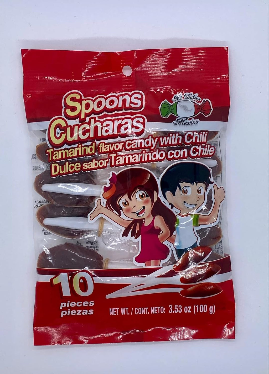 MDM SPOONS CHUCHARAS TAMARIND FLAVOR CANDY 10PC BAG 3.53OZ