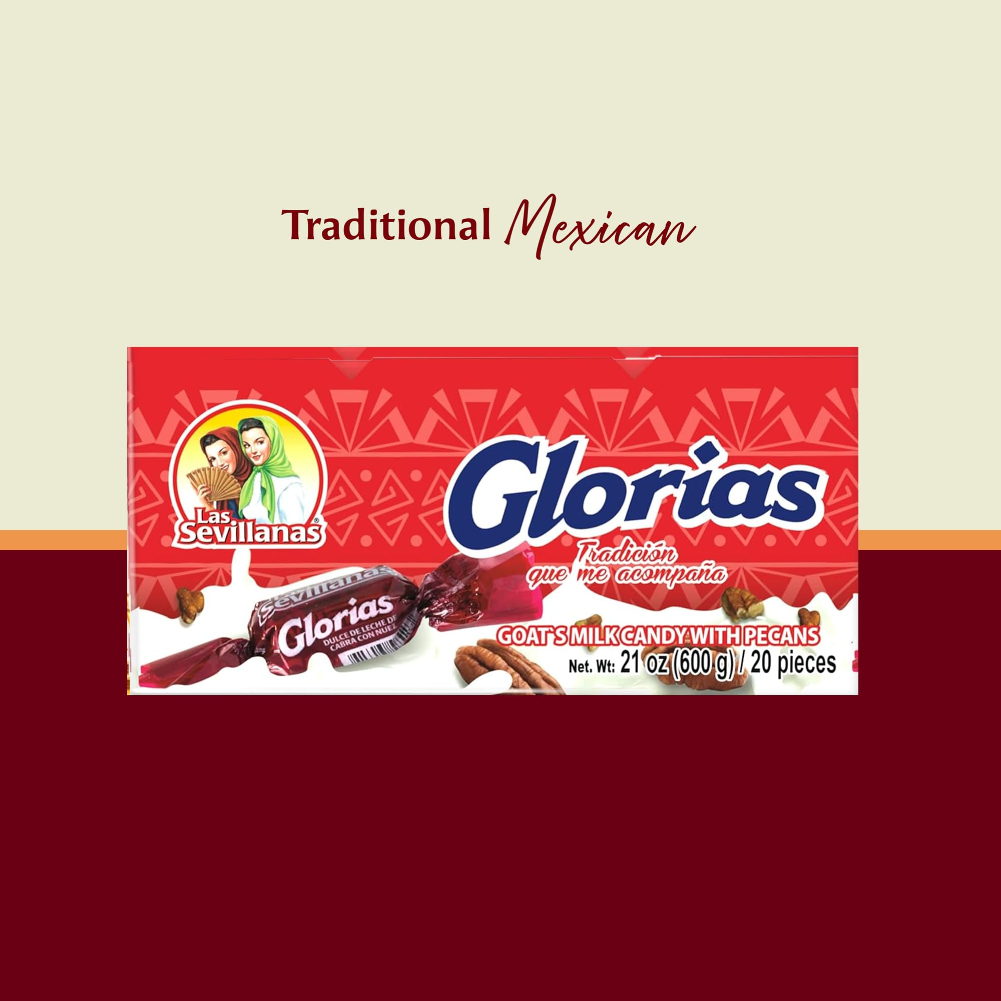 weight: Gloria Chewy Dulce de Leche Candy Bag with Pecans – Traditional Mexican & Latin Candy - Sweet Snack Treats - Arequipe, Cajeta, Caramel Sauce - Perfect for Desserts, Snacks, and Parties -21.16 Oz