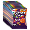 SKITTLES GUMMIES Fuego Sweet and Spicy Gummy Candy, 5.8 Oz Bag, Candy Bulk - 12 Pack