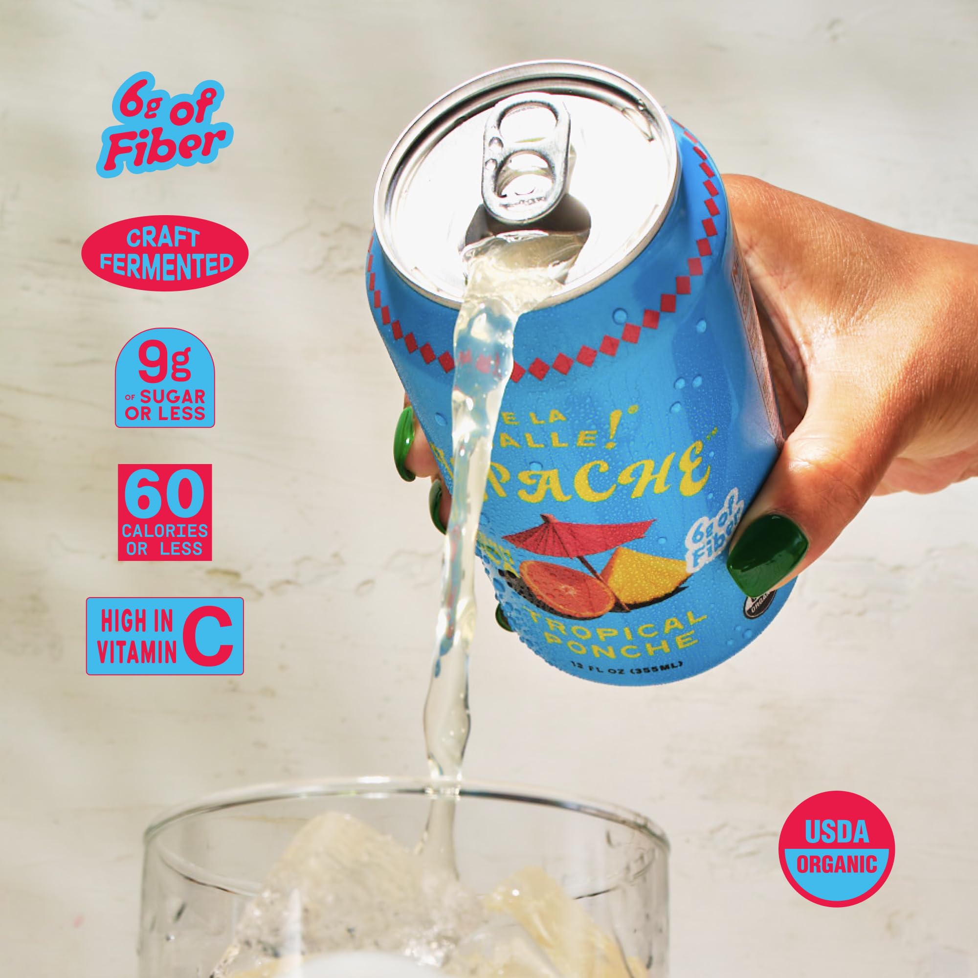 De La Calle Tepache - Mixta Variety Pack - Modern Mexican Soda - Craft Fermented Pineapple Sparkling Beverage - Certified Organic, Non-Alcoholic, Healthy Soda, Low Sugar, Low Calorie, Non-GMO