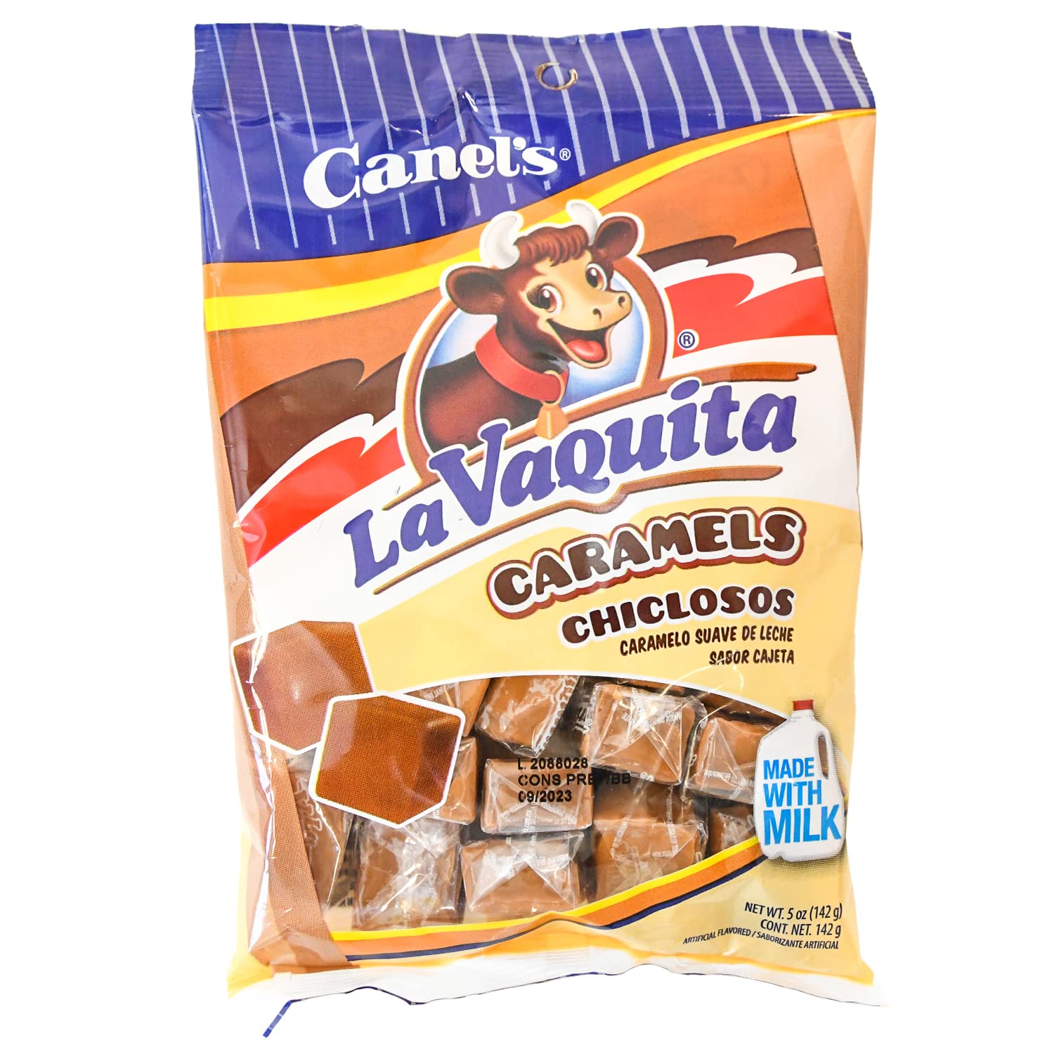 Canel's La Vaquita Chiclosos Caramelo Suave de Leche Soft Milk Caramel Mexican Candy (2 x 5 oz. Bags) 2 Pack