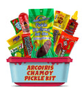 Arcoiris Sour Chamoy Pickle Kit, Ready to make the Famous Viral TikTok Trend, Includes Original Sour Dill Pickle, Baby Lucas, Lucas Gusano, Skwinkles Salsaghetti & and Other Mexican Candy by LookOn