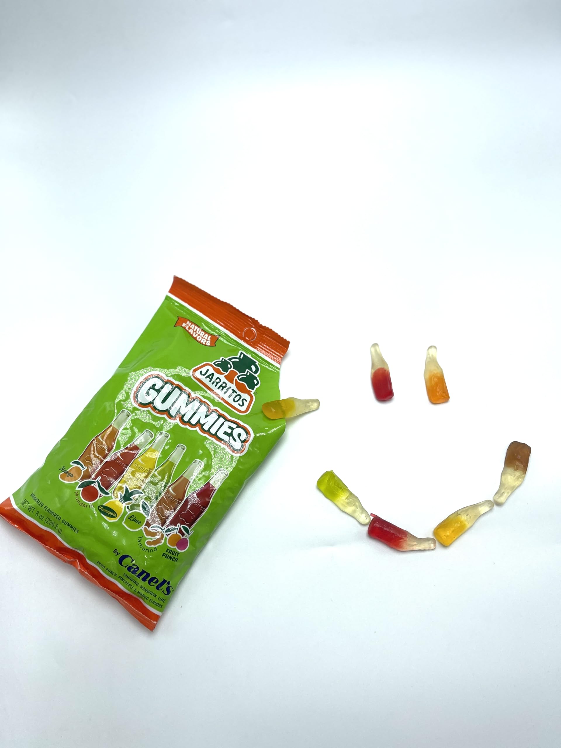 Canel’s Jarritos Gummies Candy – 8 oz Bag – Mixed Fruit Flavors – Vegan Mexican Gummy Treats
