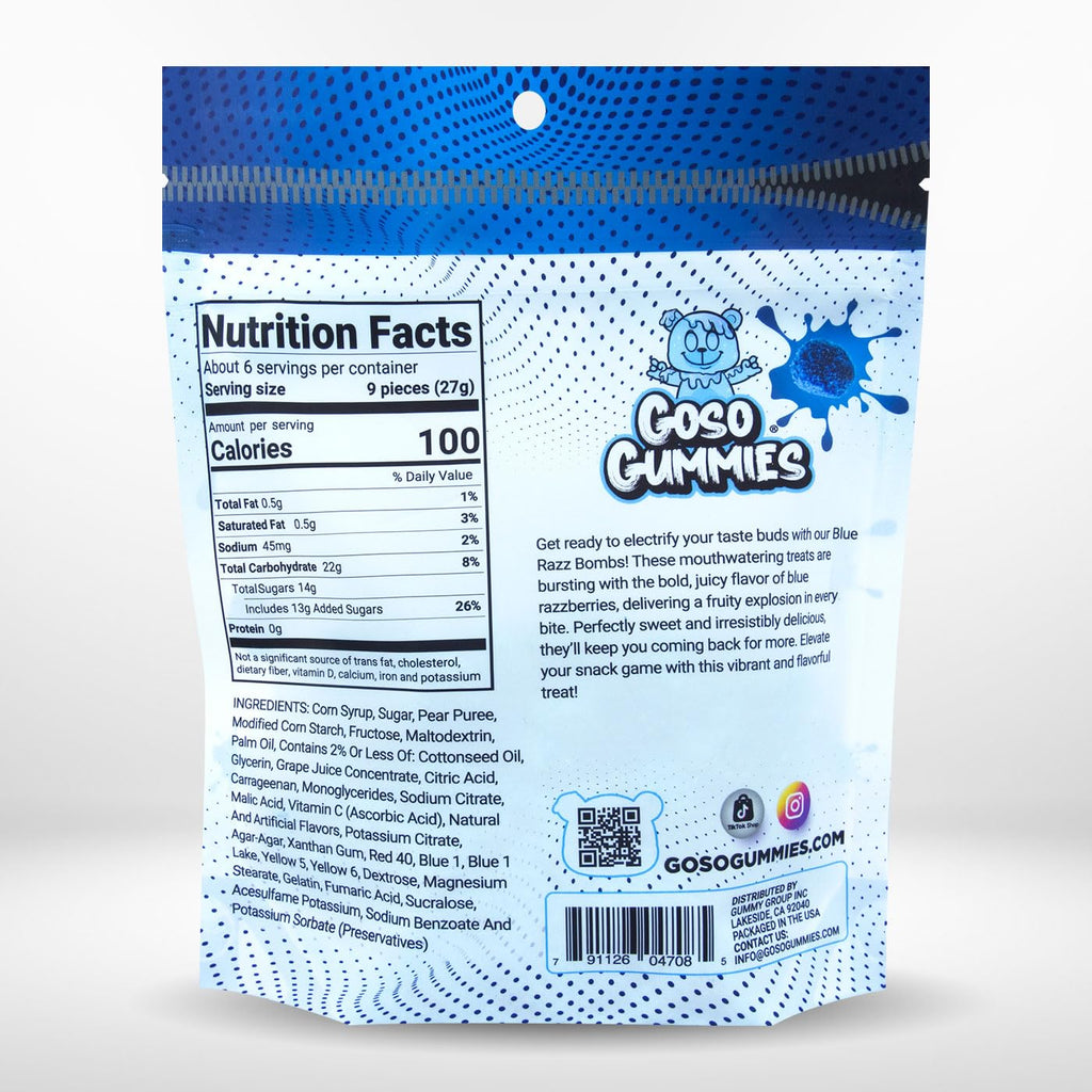 Goso Gummies Spicy Chamoy Gusher Bombs – 6oz Resealable Bag – Tangy Chamoy Filled Gusher Candy