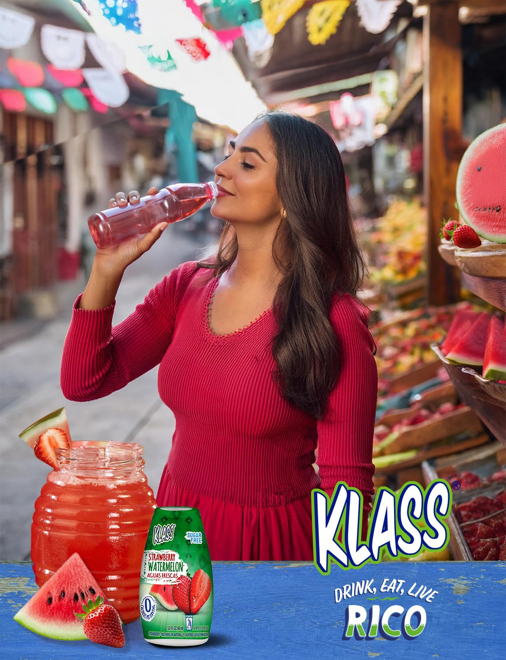 Klass Aguas Frescas | Liquid Water Enhancer | Cucumber-Limeade | Naturally Flavored | Sugar Free | Zero Calories Per Serving | Keto | 4 Bottles, Makes 96 Drinks