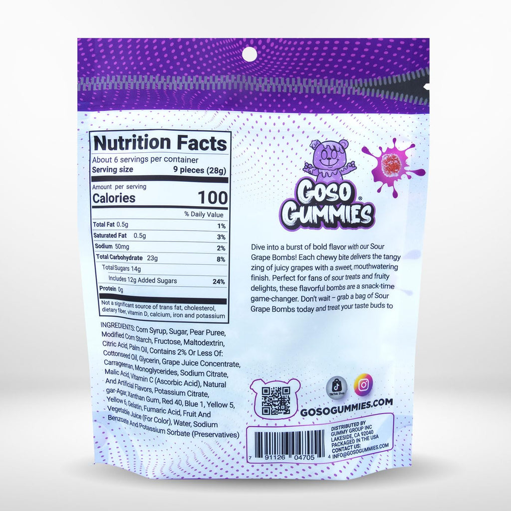 Goso Gummies Spicy Chamoy Gusher Bombs – 6oz Resealable Bag – Tangy Chamoy Filled Gusher Candy