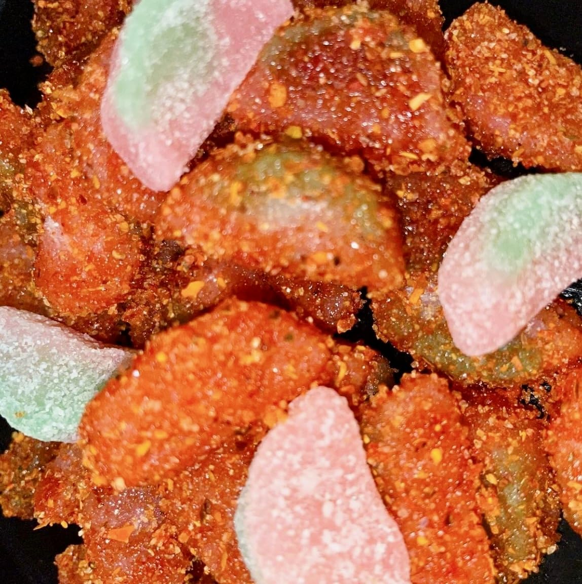 bloody sour watermelon gummys mexican dulces enchilados w/chamoy dip 11oz