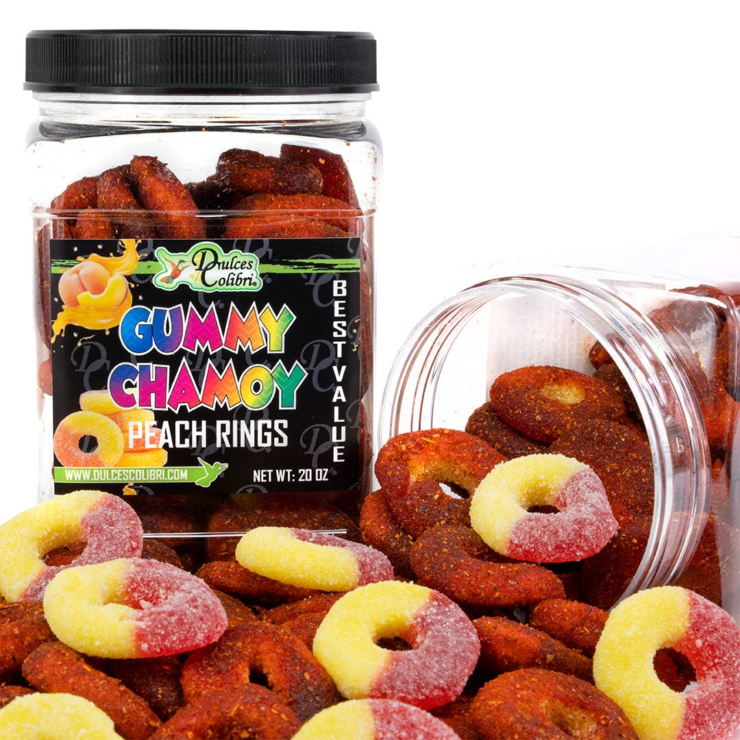 Dry Chamoy Coated Mango Gummies | 9oz Jar | PREMIUM | Mess Free | Authentic Bold Mexican Flavors | Artisan Made, Fresh & Delicious|