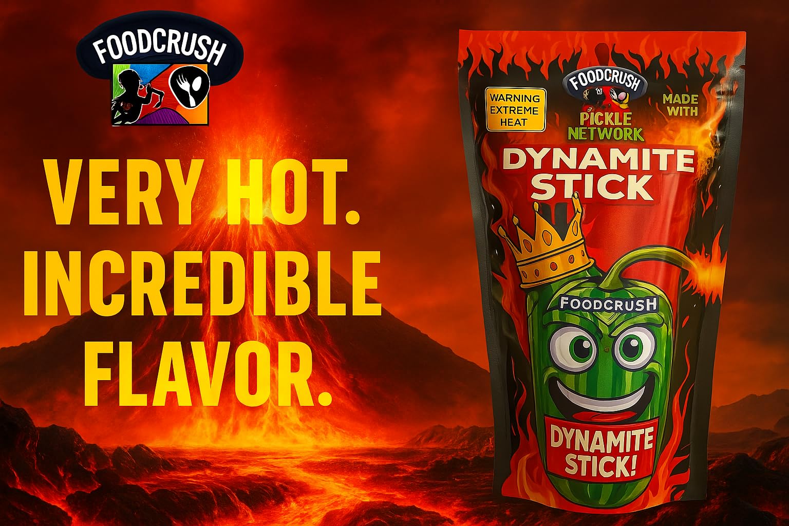 Food Crush Chamoy Pickles In A Pouch (Pack of 3) Used in the Chamoy Pickle Kit by Tiktok trend items