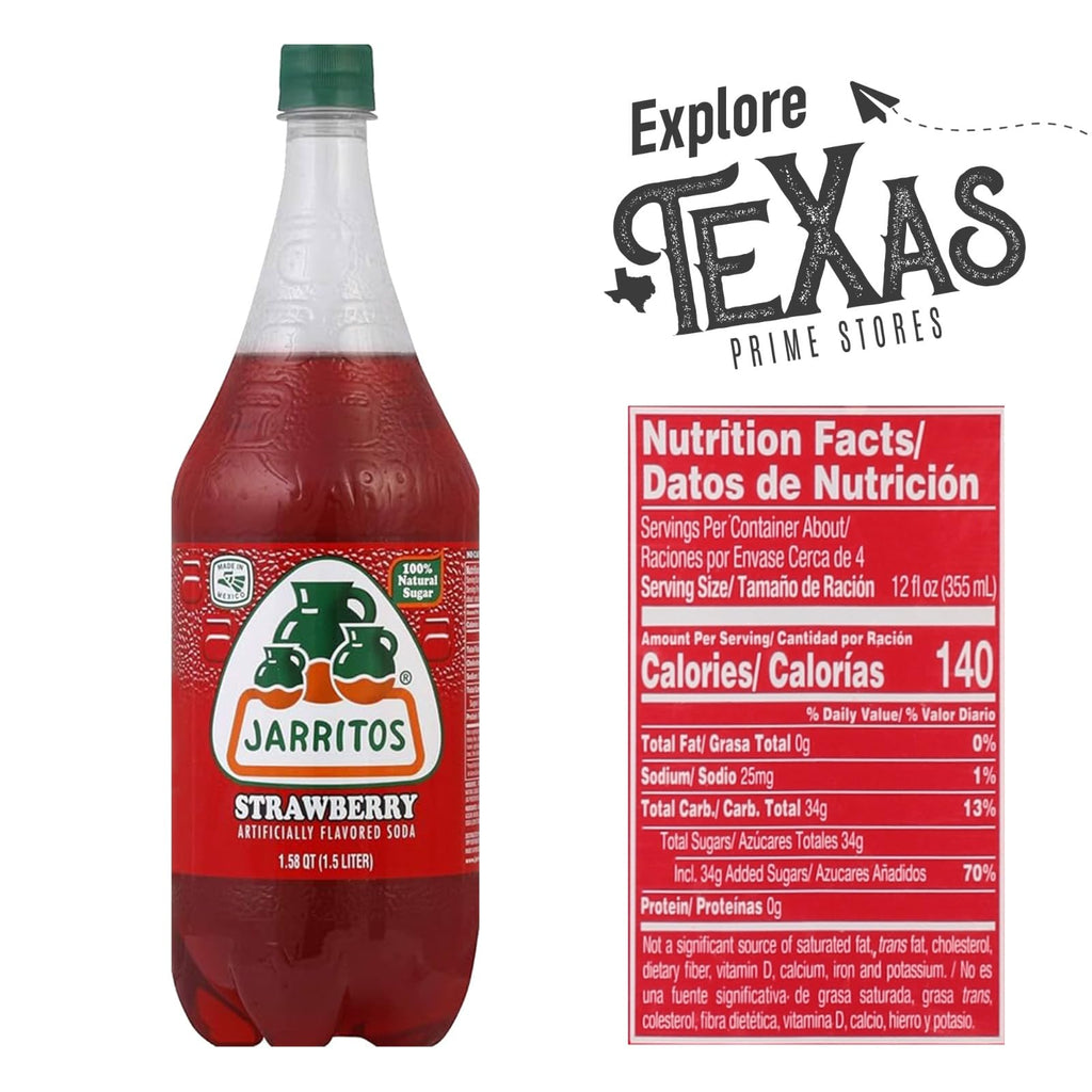 Sidral Mundet 5-Pack of Mexican Soft Drink Plastic Bottle 50.7 fl oz (1.5 lt) Made with 100% Natural Sugar