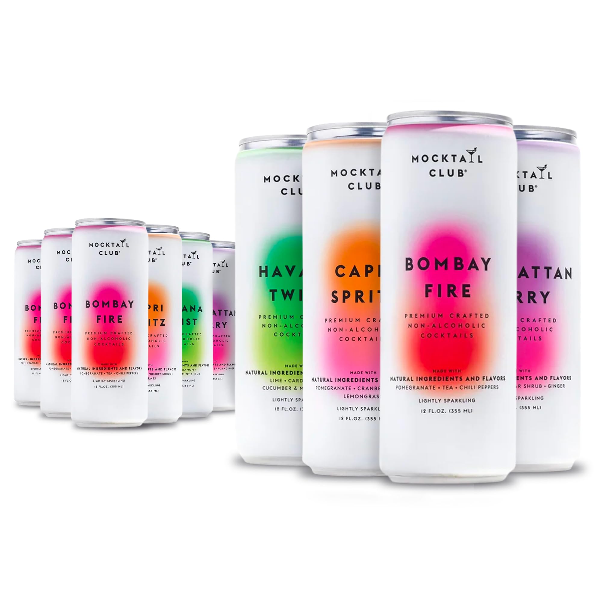 Mocktail Club Jalisco Passionfruit Sparkling Non-Alcoholic Cocktail 12oz (12pk), 80 Cals, Gluten-Free, No Artificial Ingredients, Zero Proof – with Passionfruit
