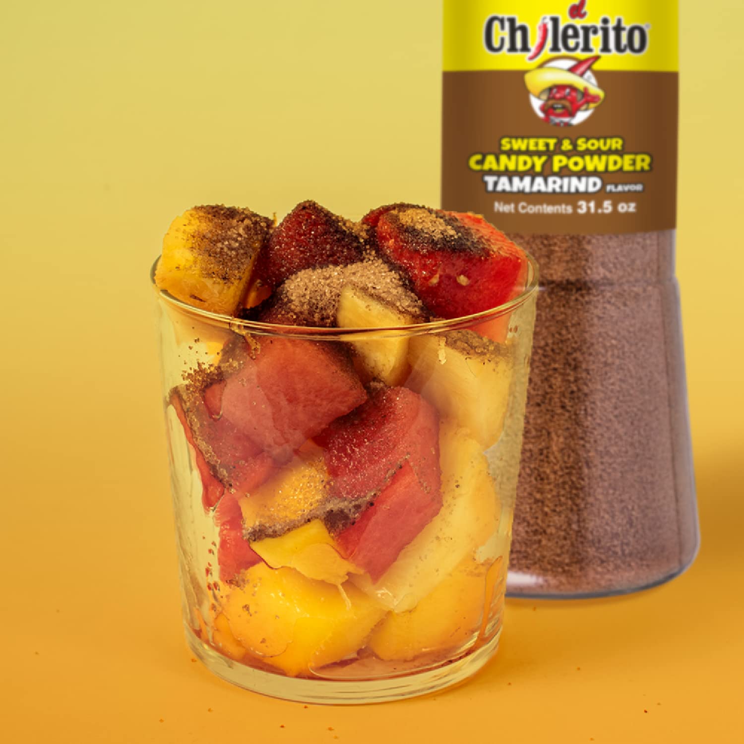 EL CHILERITO Candy Powder Tamarind Flavor 960g/ 32.2 Fl. Oz - Mexican Foods – For All Your Topping Needs - To Share With Friends And Family - Kosher - Tamarind