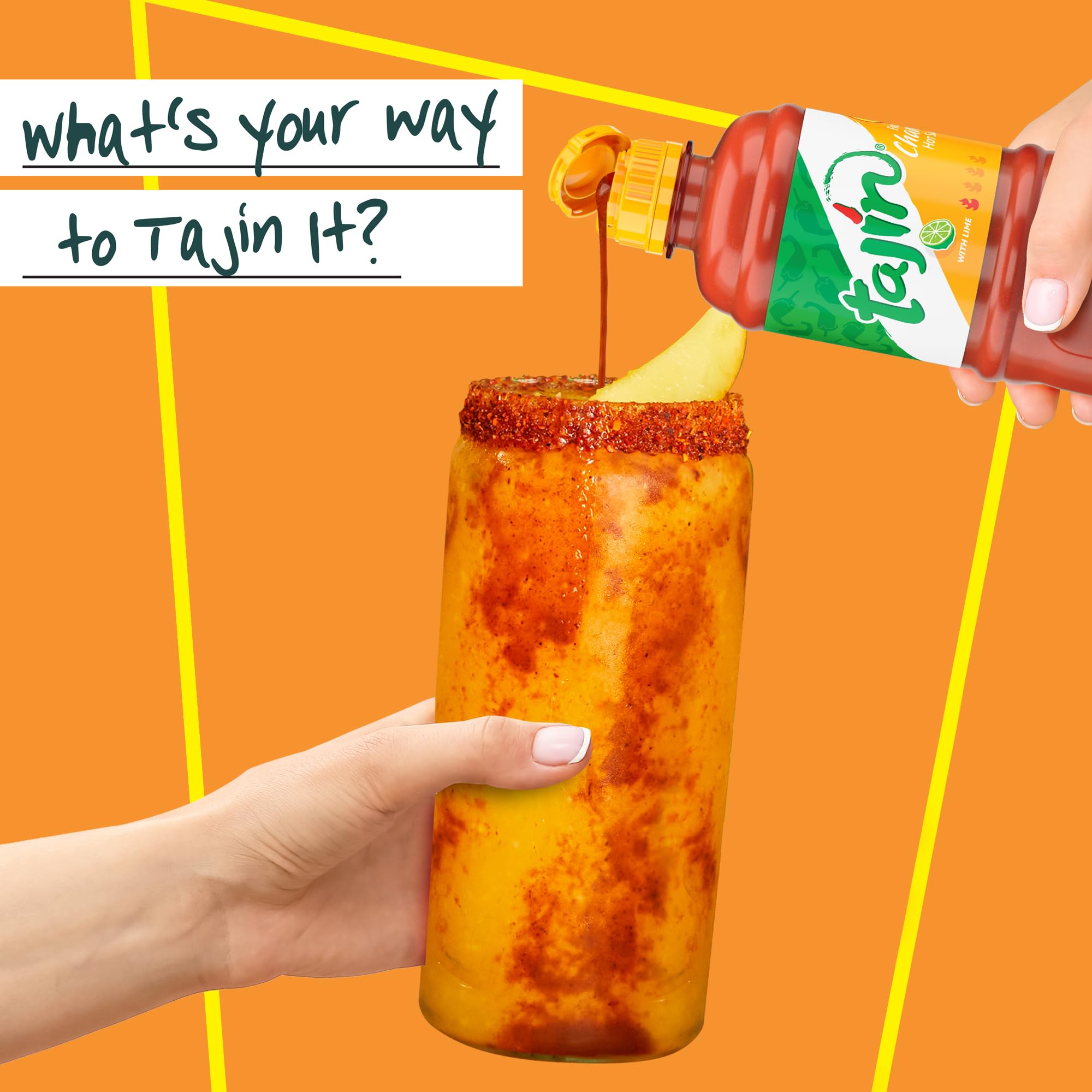 Tajin Fruity Chamoy Sauce, Sweet & Tangy Chamoy for Fruit, Candy, Snacks, Mangonadas & Drinks, 15.38 oz Each (12 Pack)