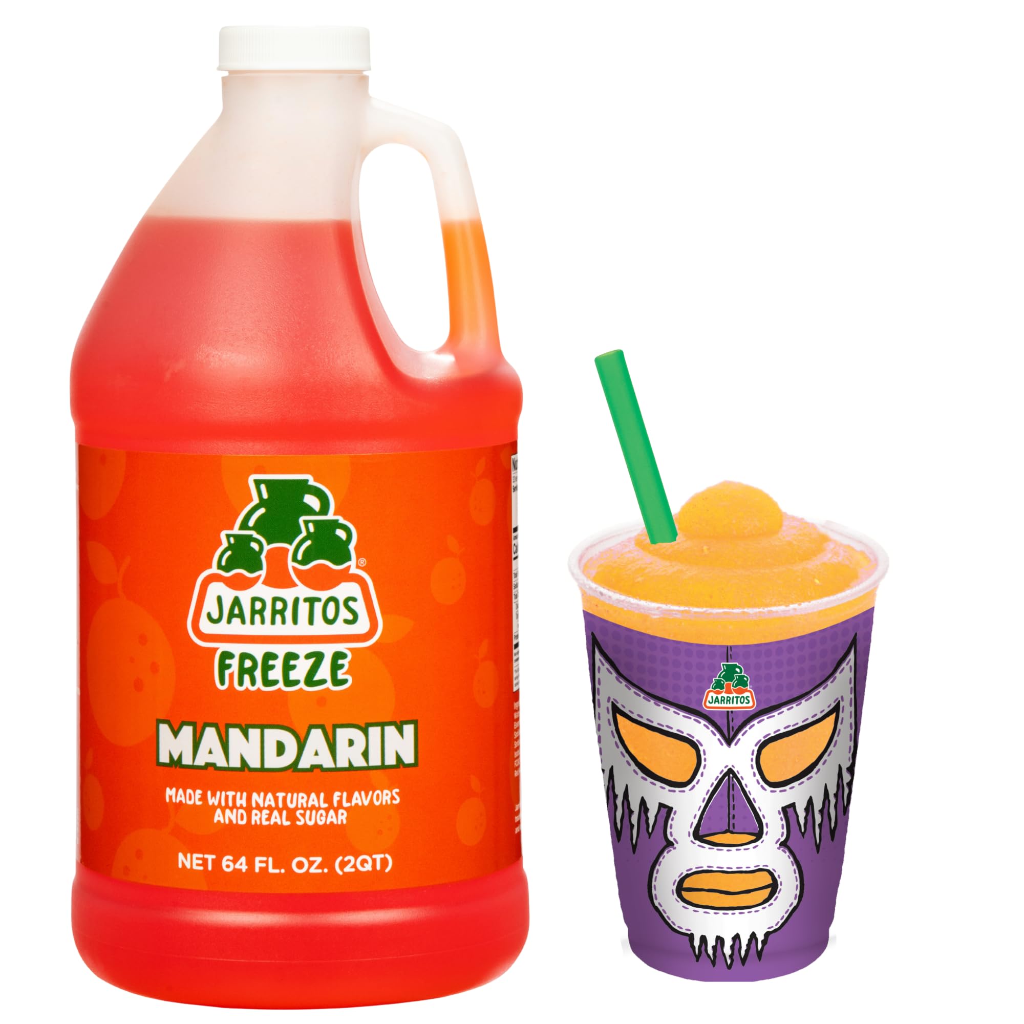 Jarritos® Freeze Lime Frozen Uncarbonated Beverage Concentrate, 1/2 Gallon Bottle – 5:1 Mix Ratio for Slushies, Granitas & Frozen Drink Machines – Bright Limonada Citrus Flavor – 33 Servings