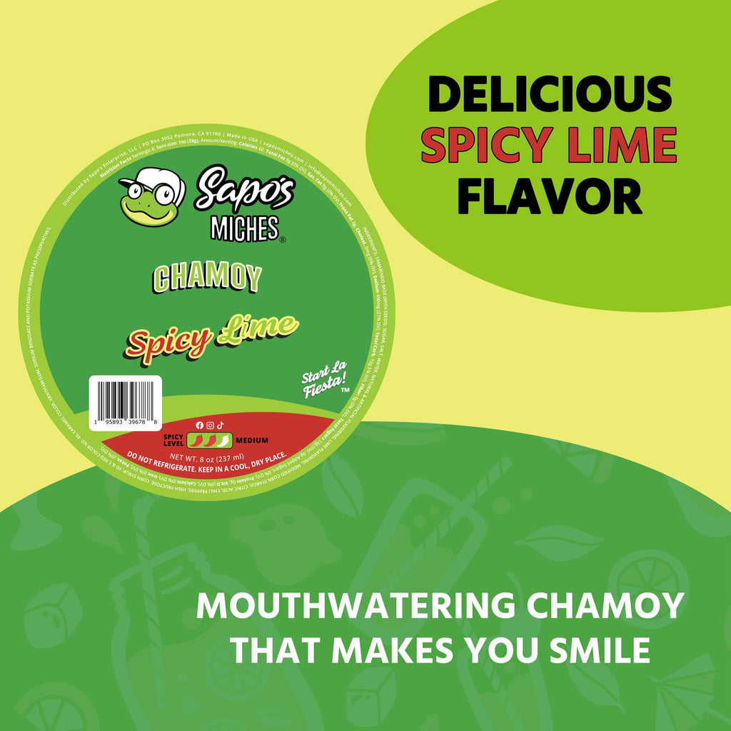 Sapo's Miches Chamoy Rim Dip - Tamarind Candy Sauce for Drinks, Micheladas & Cocktails, 8 oz (Pineapple)