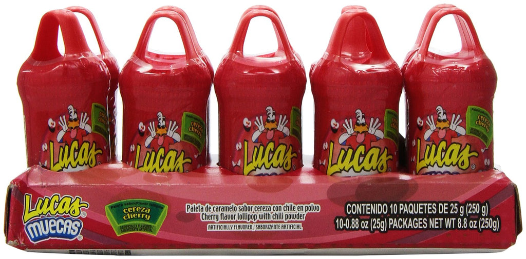 Lucas Muecas Cherry Flavor Lollipop With Chili Powder, 8.8 Ounce Perfect Treat