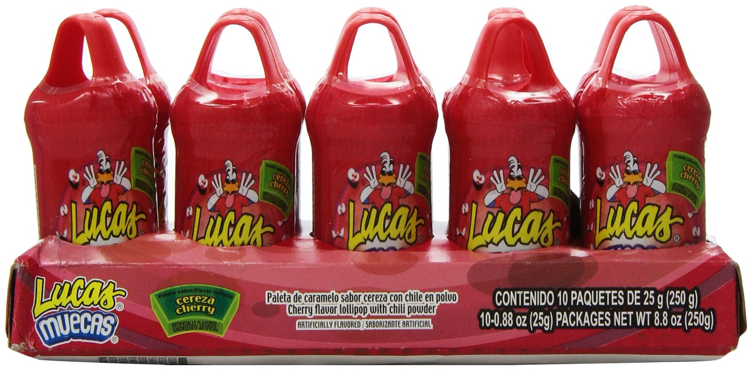 Lucas Muecas Cherry Flavor Lollipop With Chili Powder, 8.8 Ounce Perfect Treat