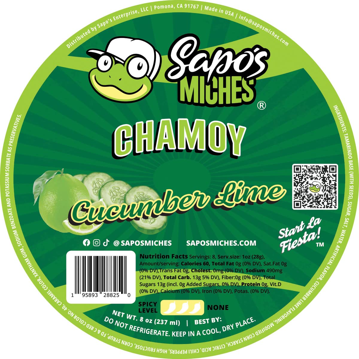 Sapo's Miches Chamoy Rim Dip - Tamarind Candy Sauce for Drinks, Micheladas & Cocktails, 8 oz (Pineapple)
