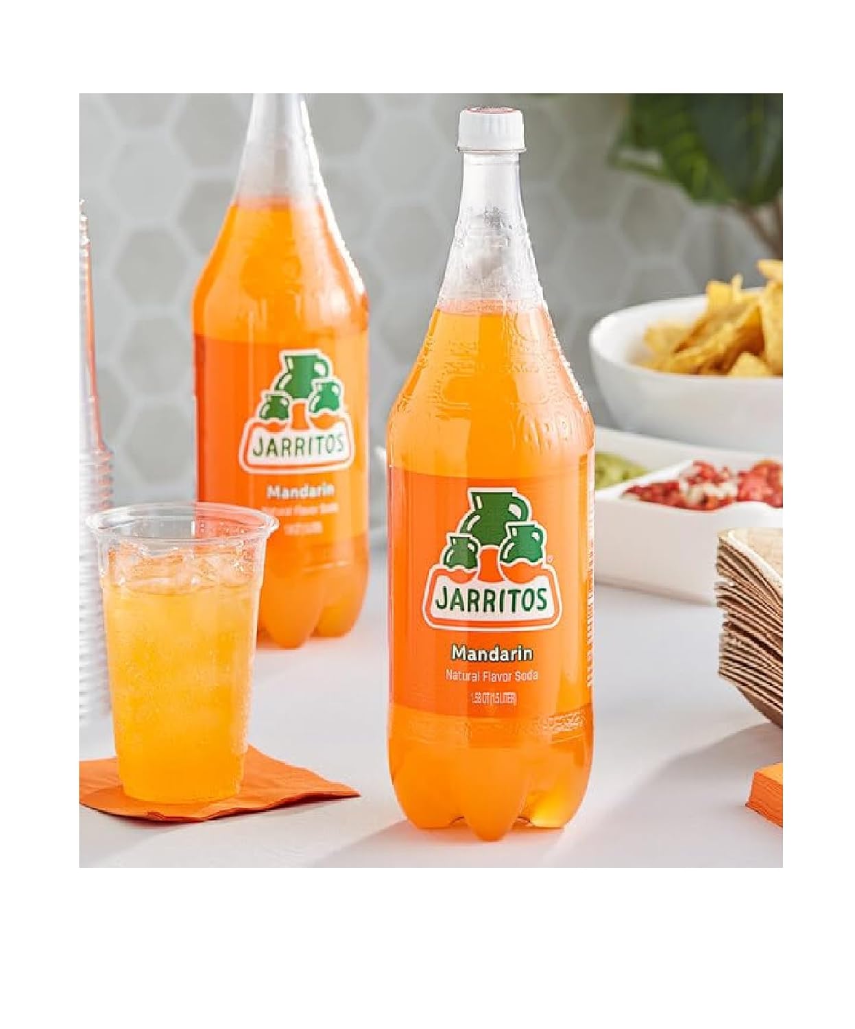 Generic Jarritos Mandarin Drink plastic Bottle 1.5 L (Pack of 4)