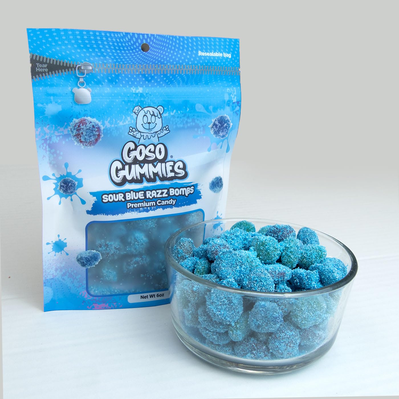 Goso Gummies Spicy Chamoy Gusher Bombs – 6oz Resealable Bag – Tangy Chamoy Filled Gusher Candy
