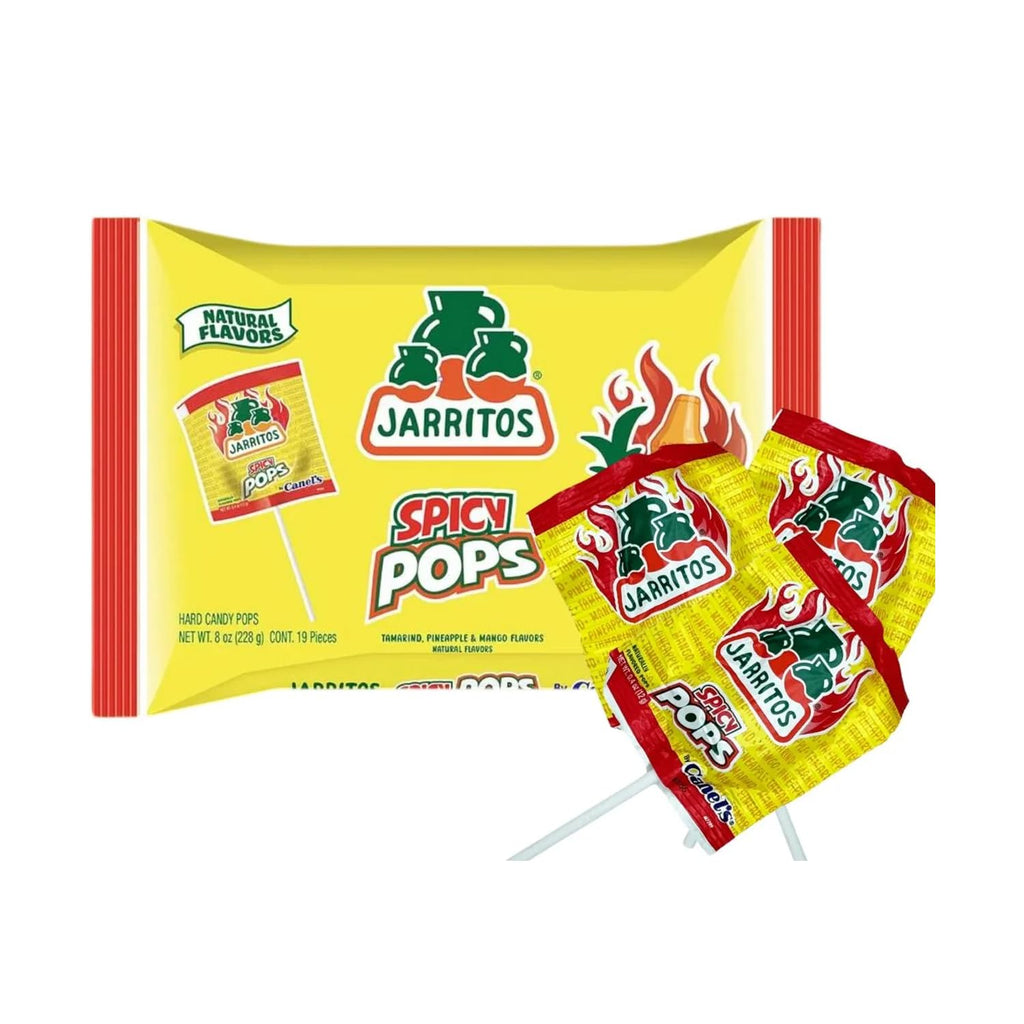Jarritos Spicy Lollipops – 2 Pack Bottle-Shaped Mexican Hard Candy with Natural Fruit Flavors – Chili Candy Treats for Snacking & Gifting