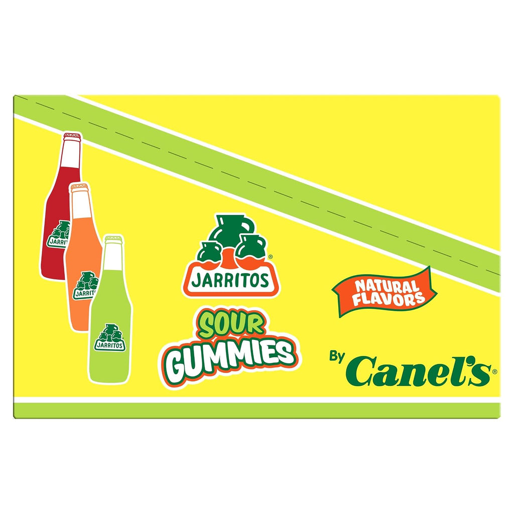 Canel's Jarritos Sour Gummies Candy, Mango, Mandarin, Pineapple, Lime, Tamarind & Fruit Punch Flavors, 4 oz, (Pack of 12)