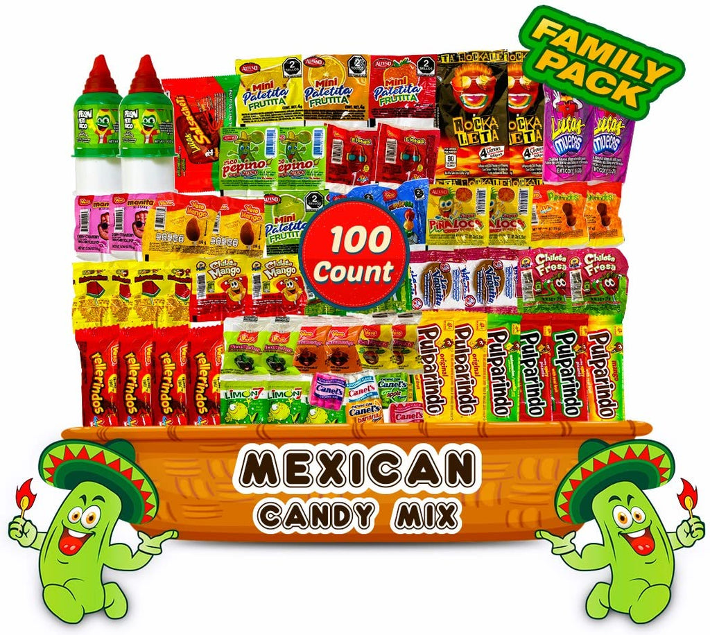 Mexican Candy Mix Dulces Mexicanos surtidos candy, Such as Sweet, Sour and Chili with Tangy taste of our Variety Pack (50 Count) by LookOn.