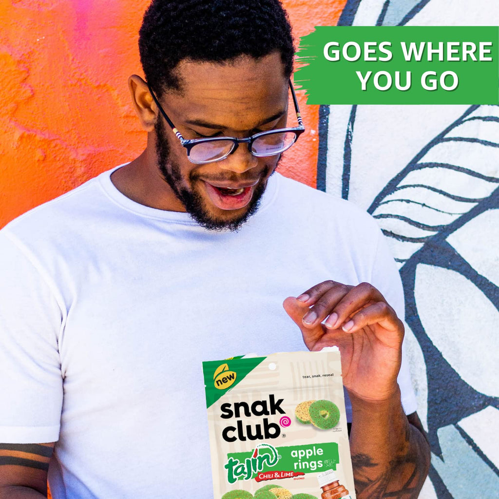 Snak Club Tajin Watermelon Rings, Chili & Lime Gummy Snacks, Mild in Heat Bold in Flavor, Gluten-Free Snack, 2.25oz,(Pack of 12)