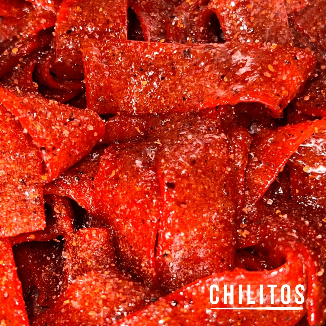 Chilitos Sweet, Sour & Spicy Chamoy Candy - Mexican Gummy Candy & Chamoy Gushers for All Ages, Authentic Dulces Mexicanos Enchilados as Seen on TikTok! (8 oz Jar, Gusher Balls Jar)