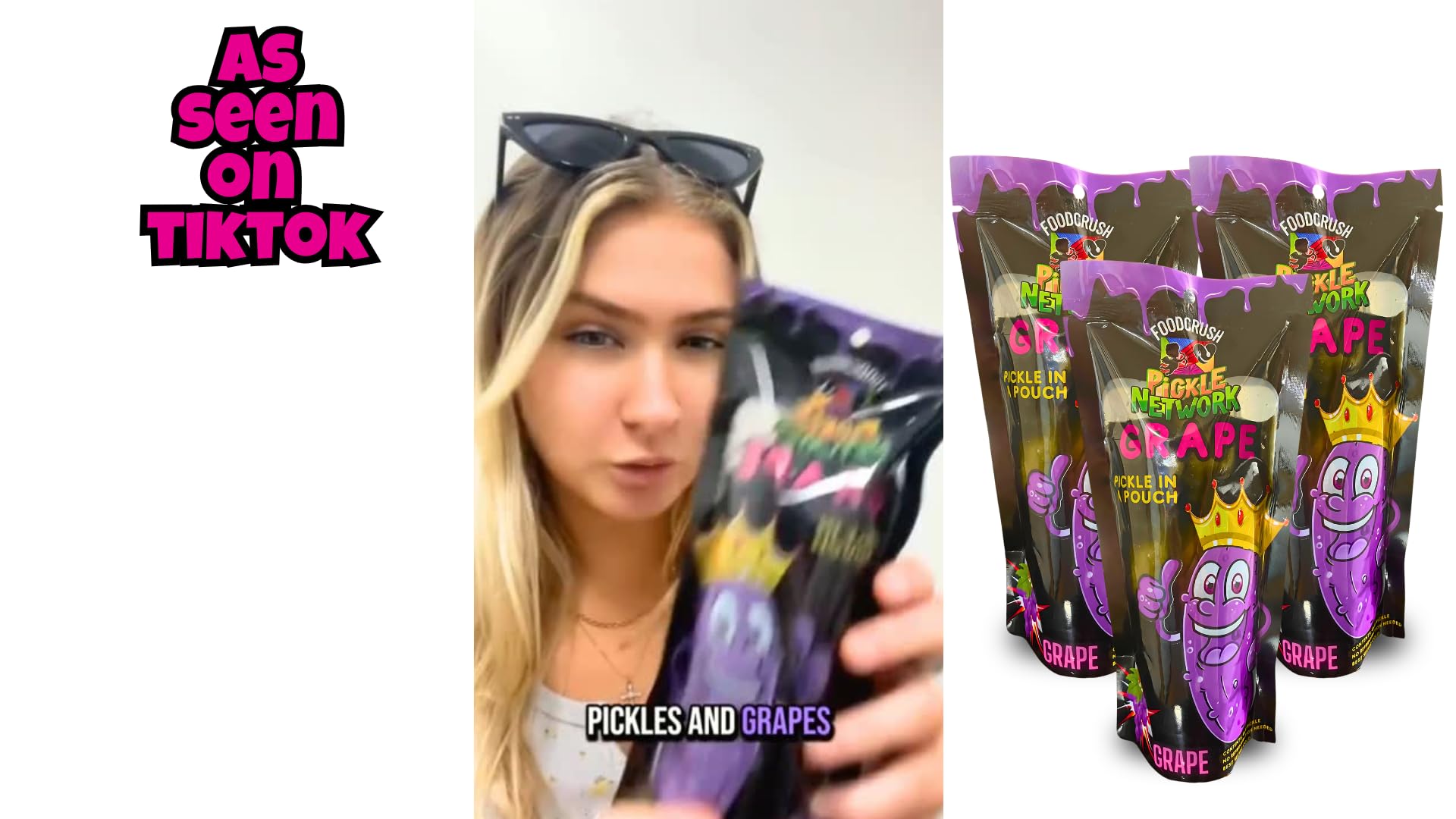 Food Crush Chamoy Pickles In A Pouch (Pack of 3) Used in the Chamoy Pickle Kit by Tiktok trend items