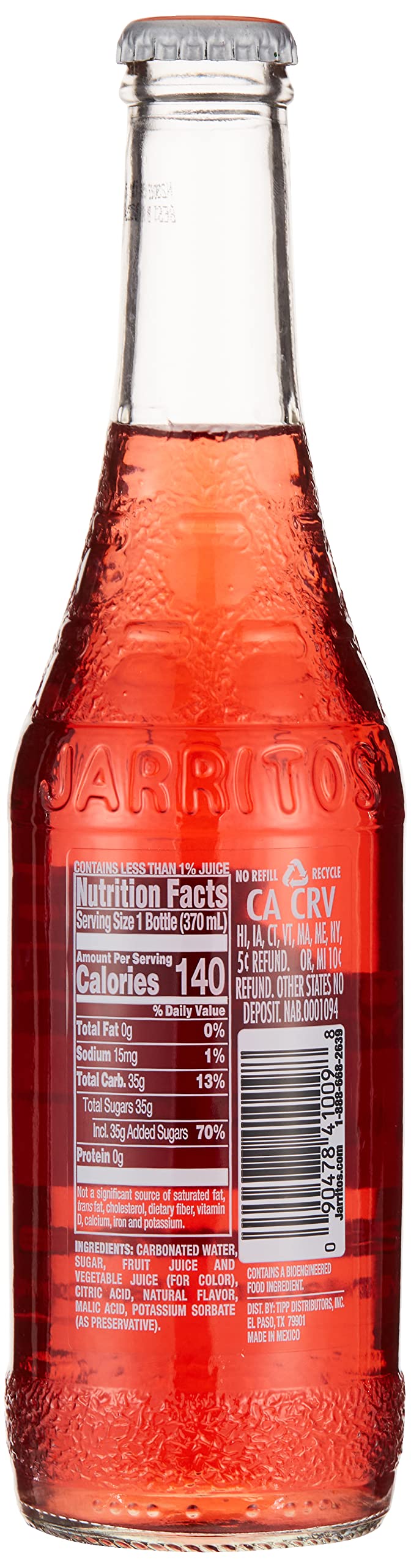 Jarritos Strawberry Soda, 12.50 Fl Oz