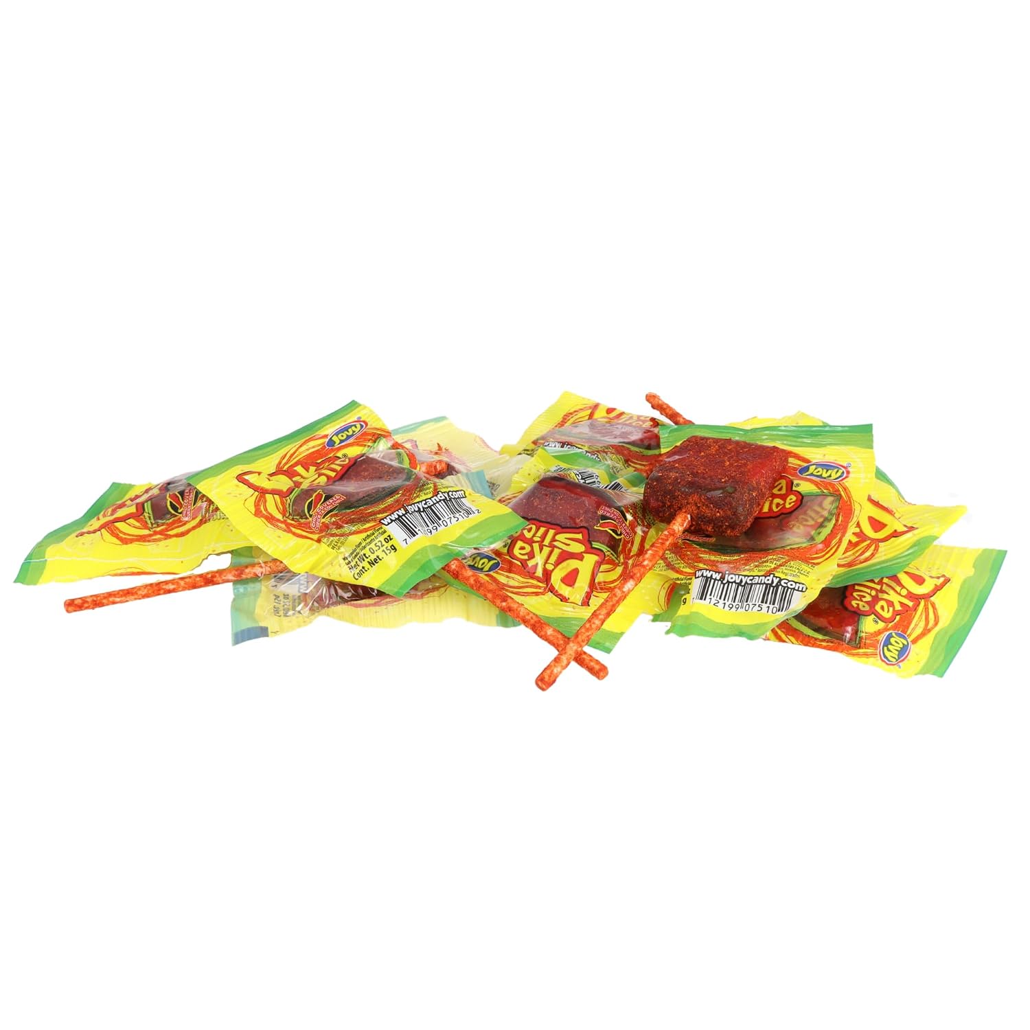 Watermelon Chili Lollipops, Individually Wrapped Mexican Suckers, Pinata Candy and Party Favors, Swirl Sticker Included, 6 Ounce Bags, (Pack of 2)