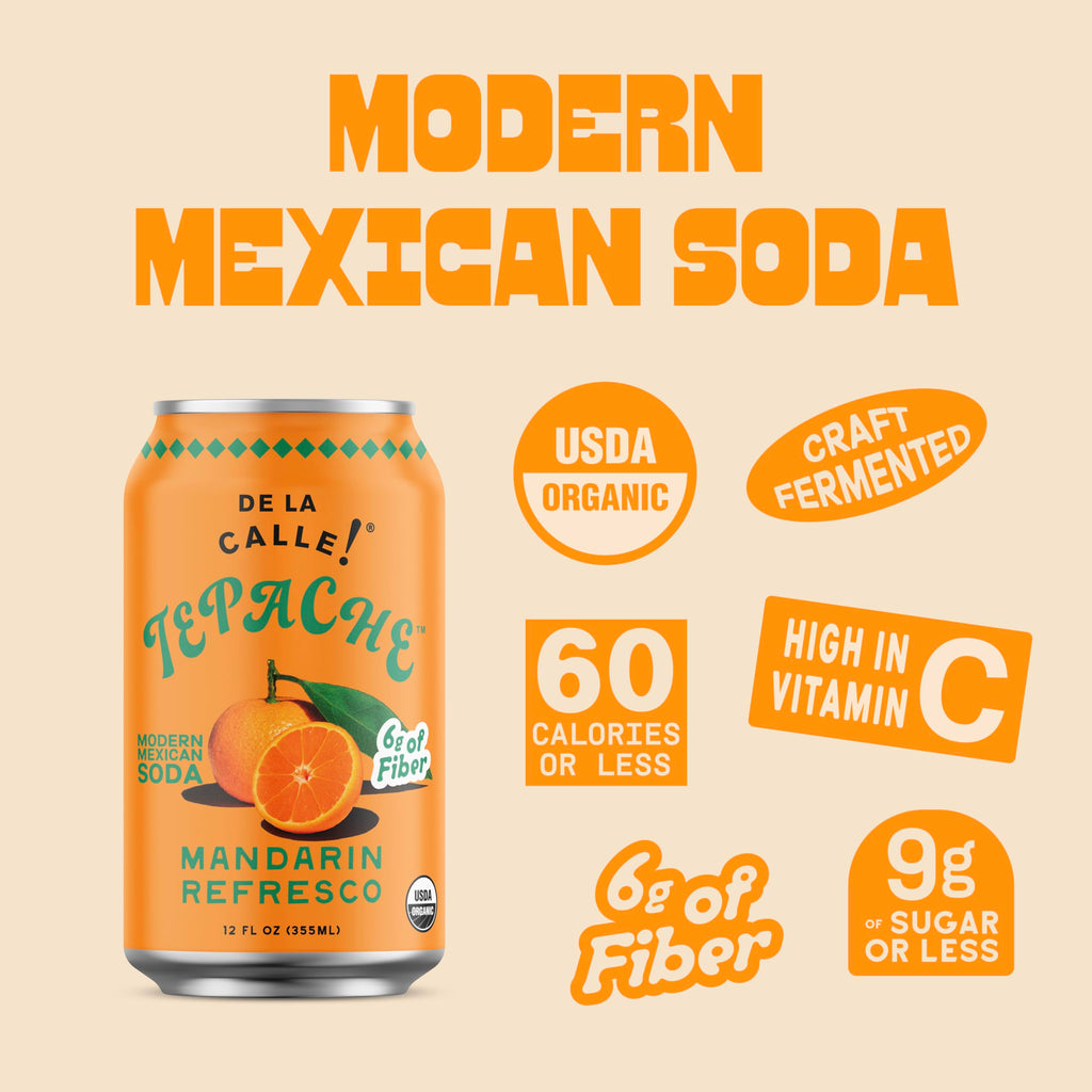 De La Calle Tepache - Mixta Variety Pack - Modern Mexican Soda - Craft Fermented Pineapple Sparkling Beverage - Certified Organic, Non-Alcoholic, Healthy Soda, Low Sugar, Low Calorie, Non-GMO