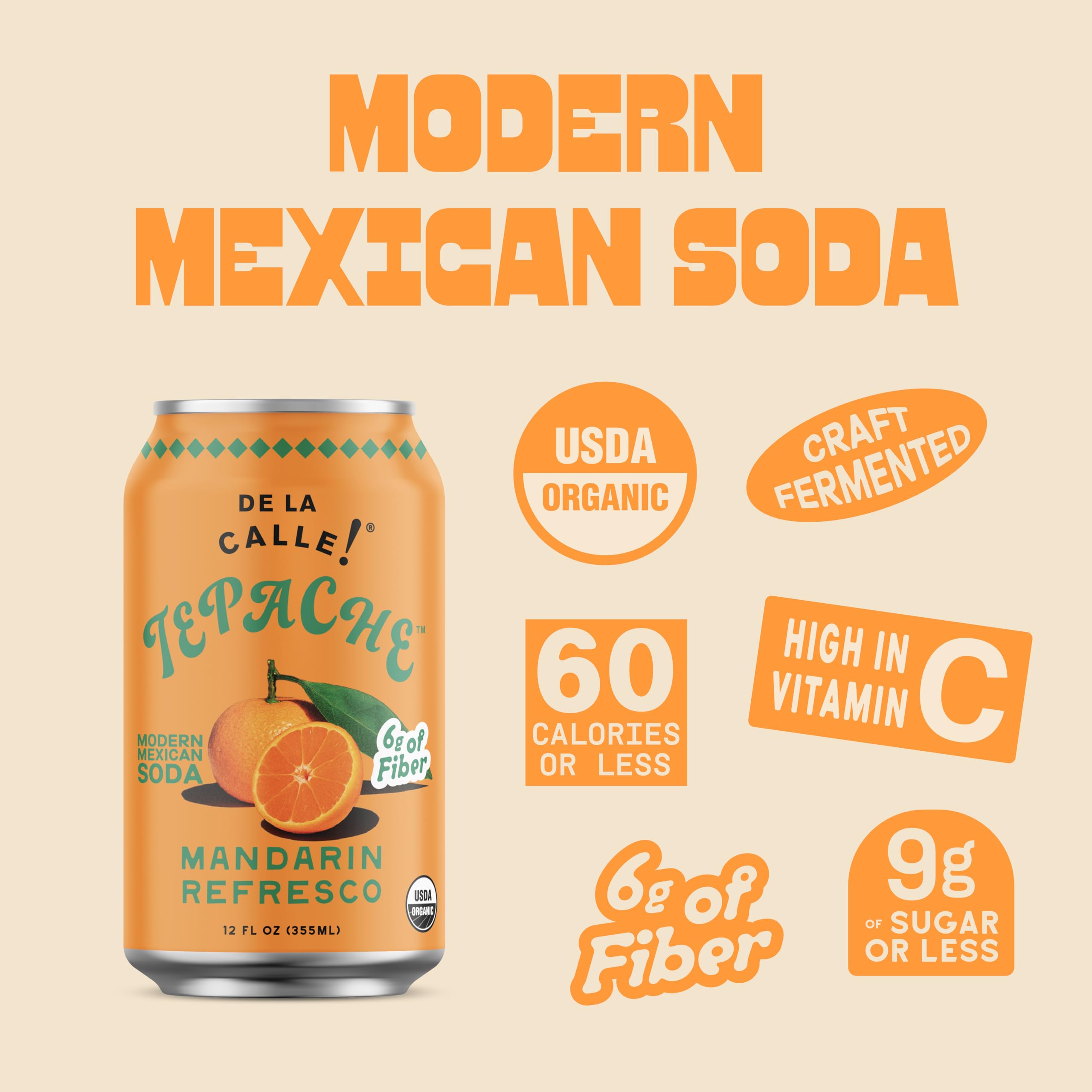De La Calle Tepache - Mixta Variety Pack - Modern Mexican Soda - Craft Fermented Pineapple Sparkling Beverage - Certified Organic, Non-Alcoholic, Healthy Soda, Low Sugar, Low Calorie, Non-GMO