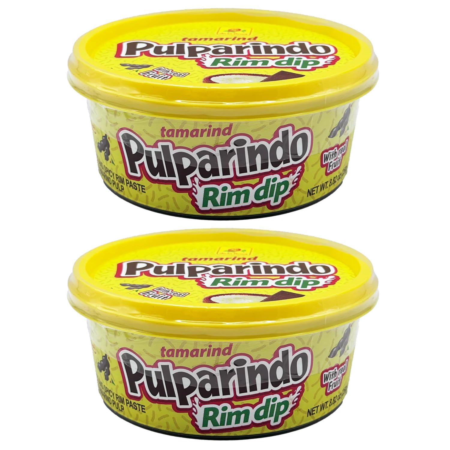 Rim Dip Tamarind Candy Paste 8.82 oz - 2 Pack – Choose Your Flavor Original, Mango, or Assorted | Sweet, Sour & Spicy Mexican Candy Sauce for Drinks, Fruit & Snacks (Assorted)