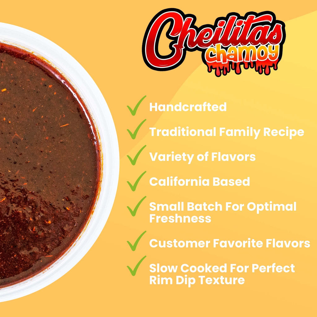 Cheilitas Chamoy Mexican Rim Candy Dip Paste 8 oz | Hand Crafted for Drinks, Cocktails, Micheladas, Beer and More (Tamarind)