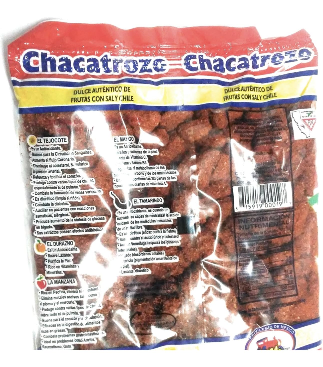 2 X Forritos Chacatrozo Moreliates Tamarindo Mexican Tamarind Candy Strips 700g