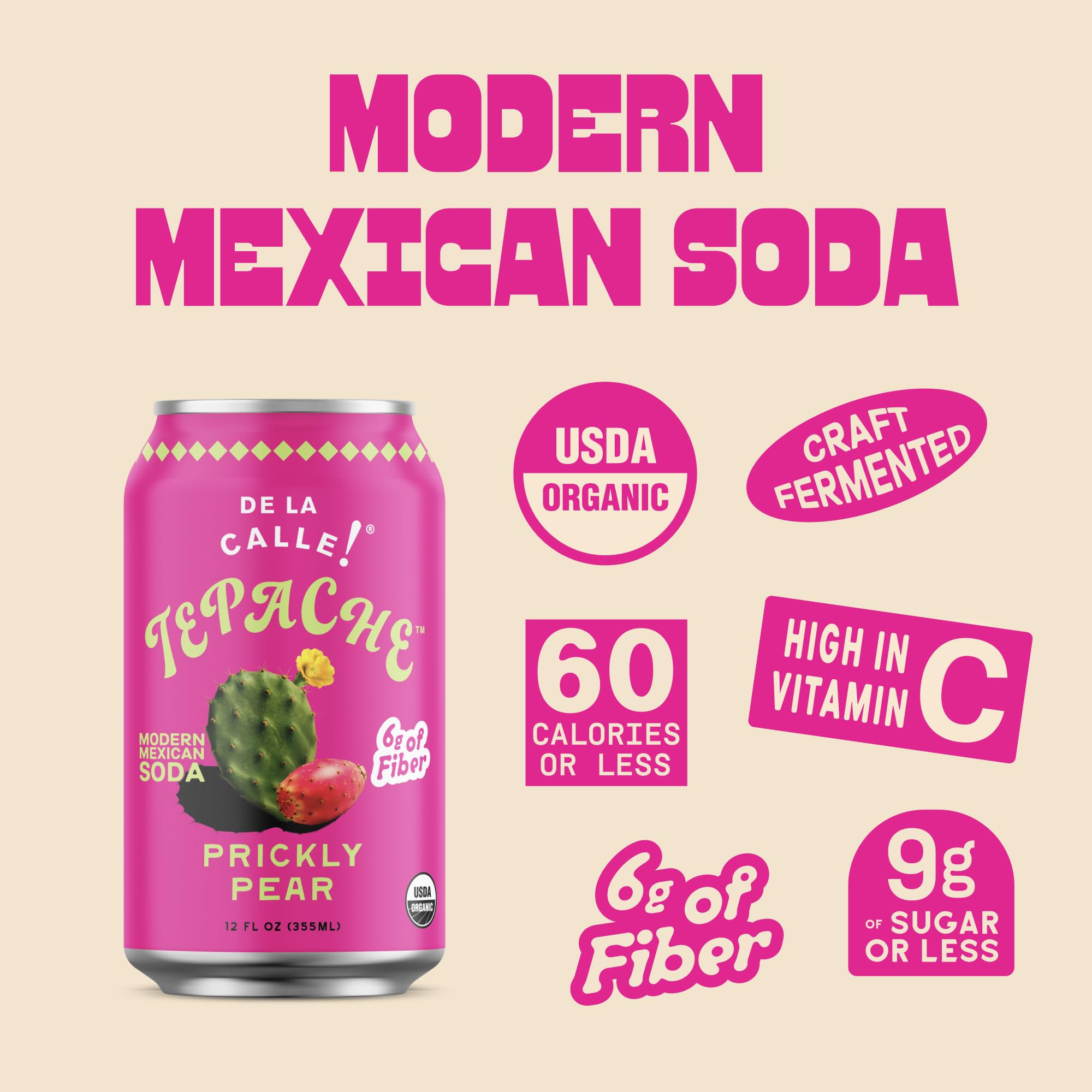De La Calle Tepache - Mixta Variety Pack - Modern Mexican Soda - Craft Fermented Pineapple Sparkling Beverage - Certified Organic, Non-Alcoholic, Healthy Soda, Low Sugar, Low Calorie, Non-GMO