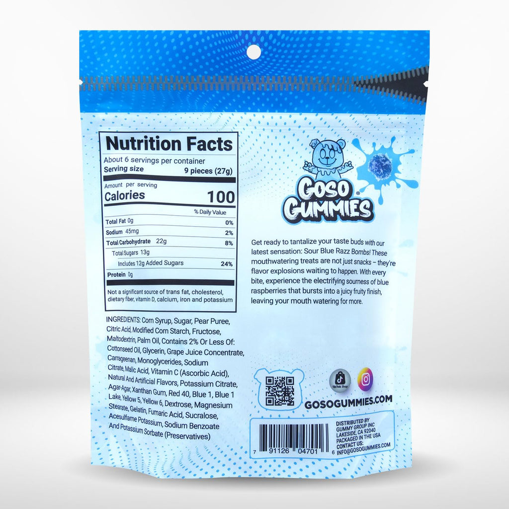 Goso Gummies Spicy Chamoy Gusher Bombs – 6oz Resealable Bag – Tangy Chamoy Filled Gusher Candy