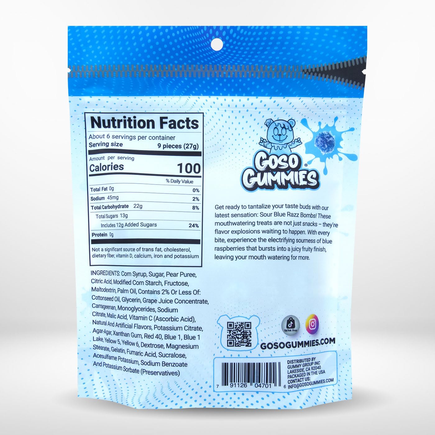 Goso Gummies Spicy Chamoy Gusher Bombs – 6oz Resealable Bag – Tangy Chamoy Filled Gusher Candy