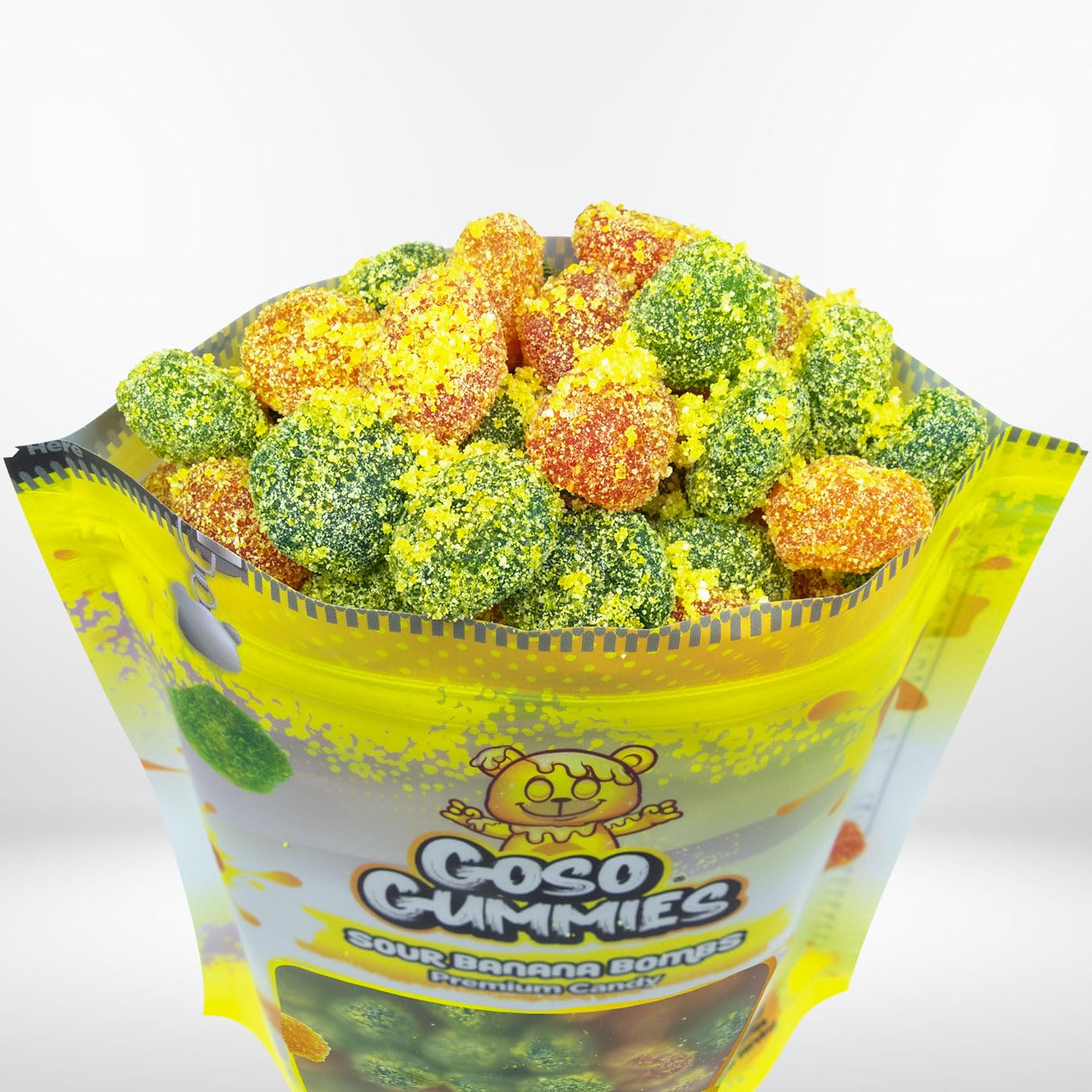 Goso Gummies Spicy Chamoy Gusher Bombs – 6oz Resealable Bag – Tangy Chamoy Filled Gusher Candy