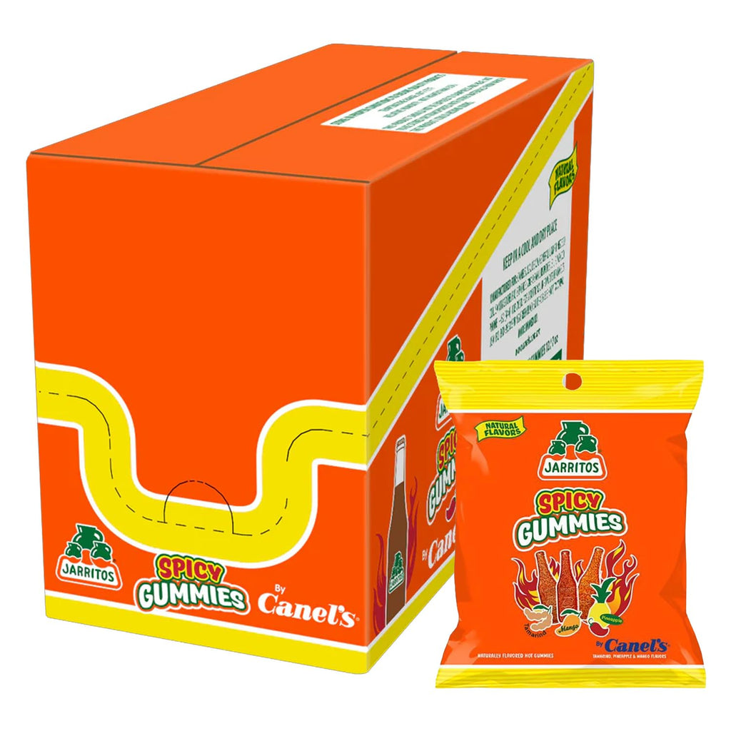 Jarritos Spicy Gummies 7oz Bag - 12 Pack – Mexican Candy Chili Infused Gummies with Fruity Flavors – Sweet, Tangy & Spicy Vegan Chewy Snack Treats