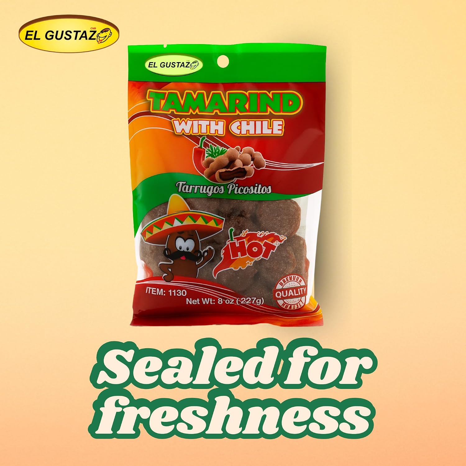 El Gustazo Tamarind Balls with Chili – Sweet & Spicy Tamarind Candy Bites, 8 oz (227 g) Bag